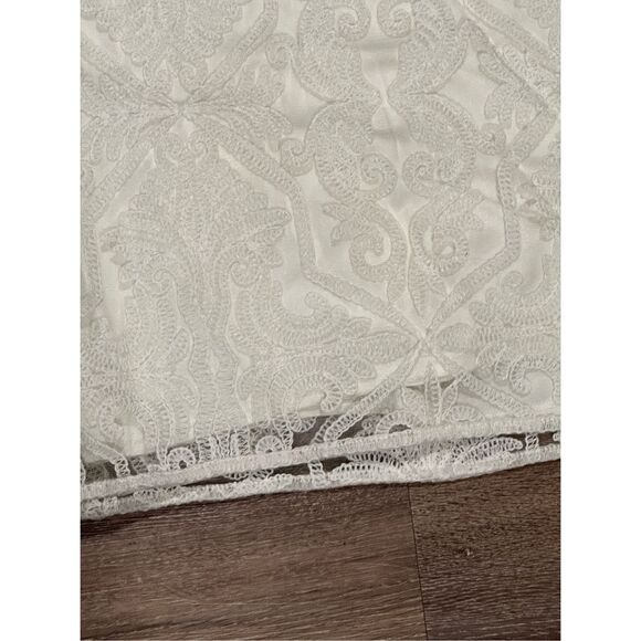 Tadashi Shoji black white lace midi dress semi formal 8 - Picture 5 of 11